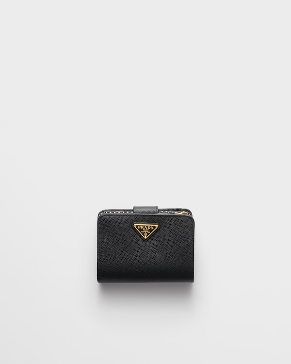 Small Saffiano leather wallet - Black Small Saffiano leather wallet - Black