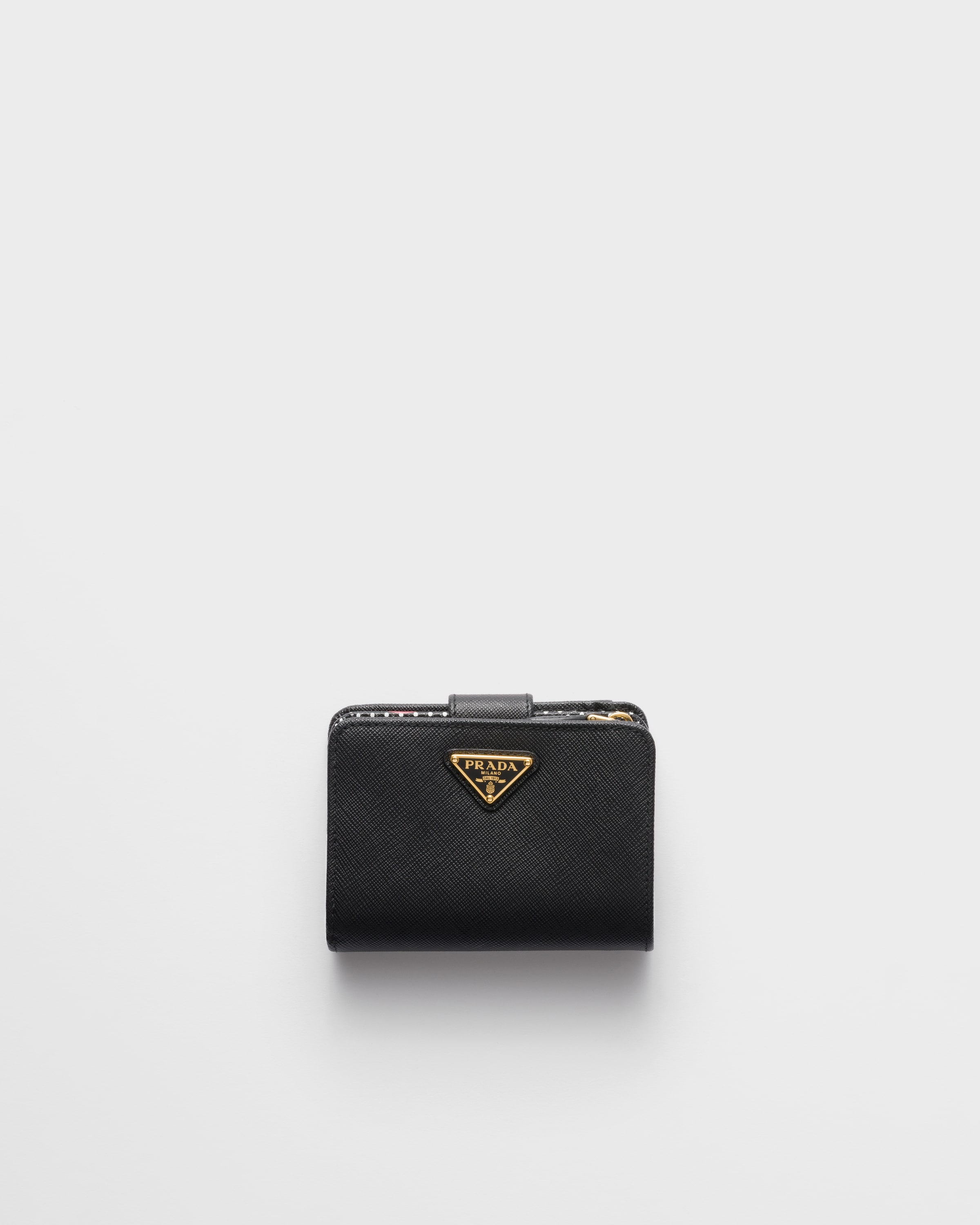 Black Small Saffiano Leather Wallet | PRADA