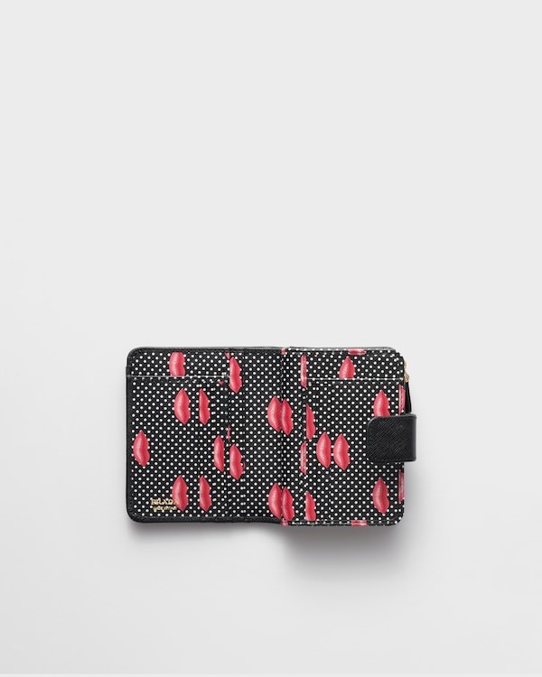 Small Saffiano leather wallet - Black Small Saffiano leather wallet - Black