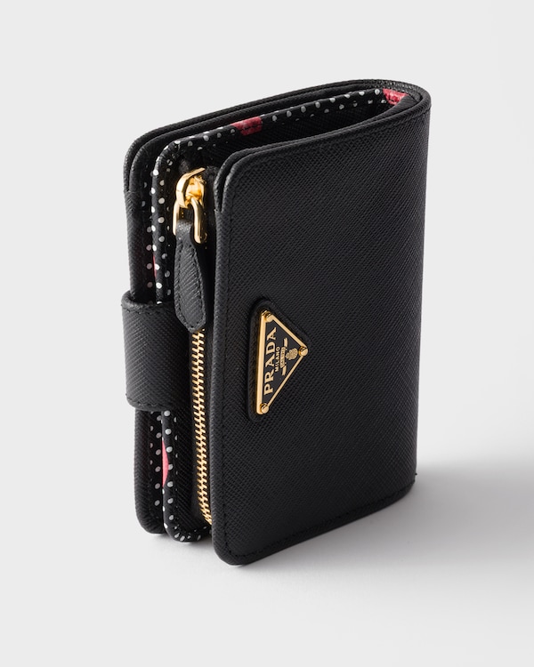Small Saffiano leather wallet - Black Small Saffiano leather wallet - Black