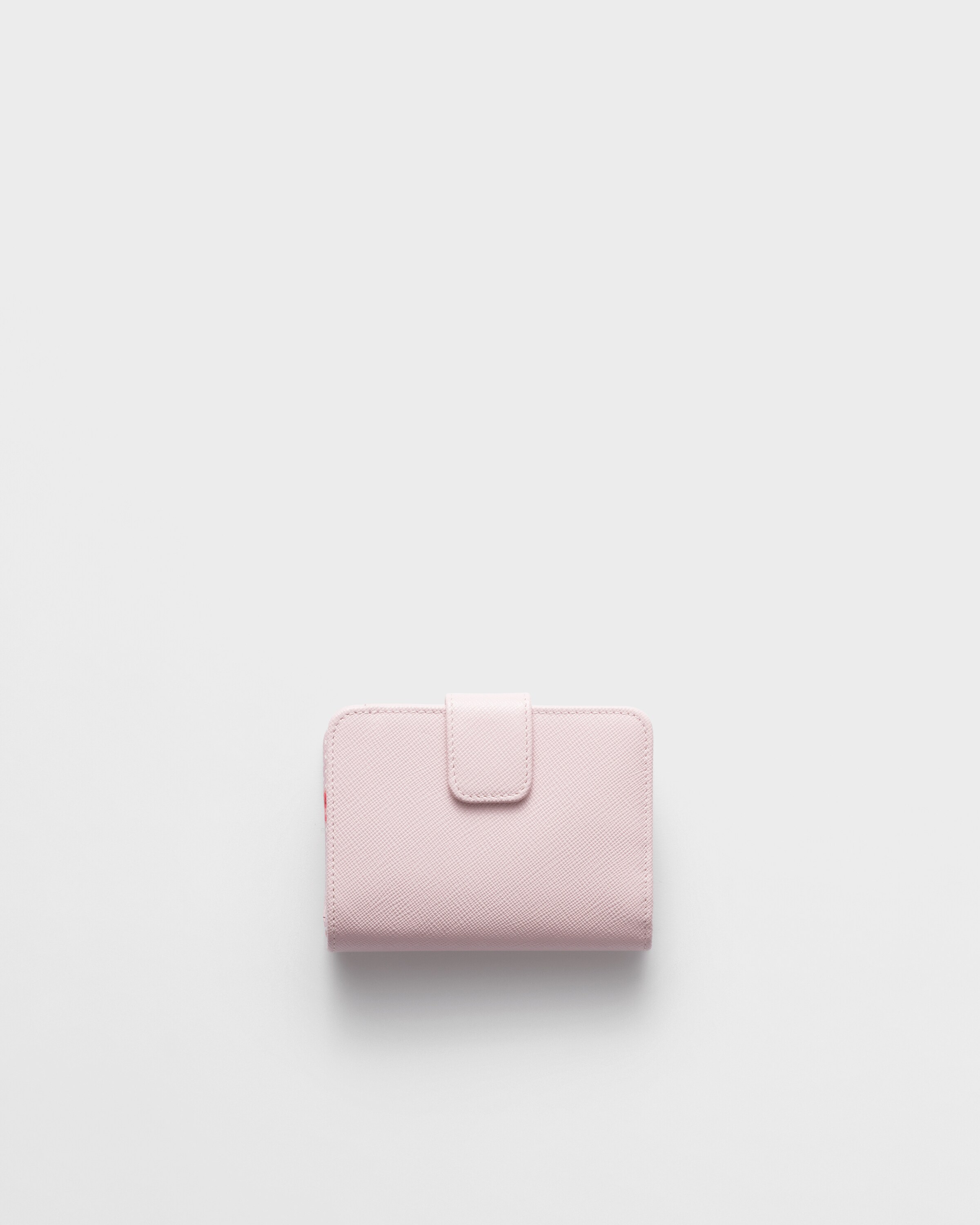 Alabaster Pink Small Saffiano Leather Wallet | PRADA
