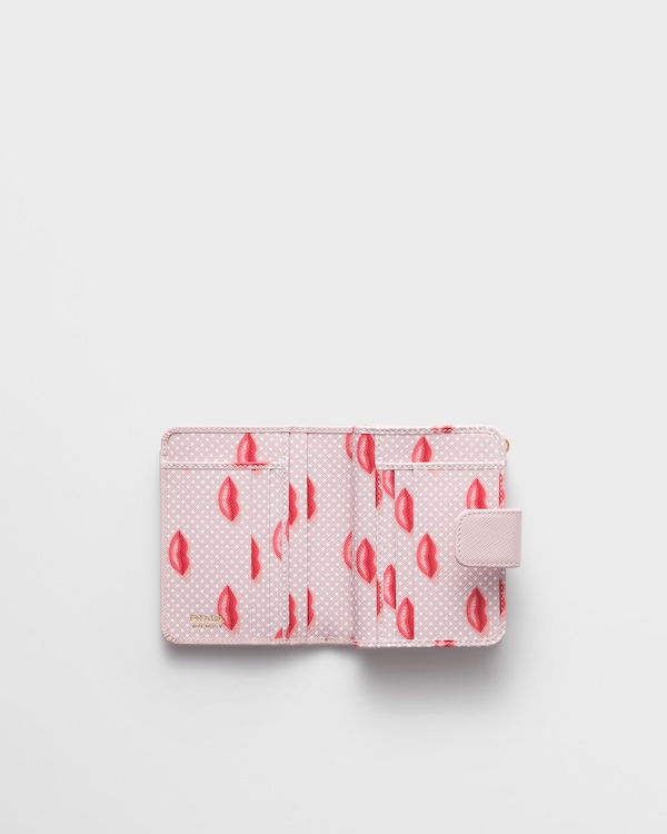 Small Saffiano leather wallet - Alabaster Pink Small Saffiano leather wallet - Alabaster Pink