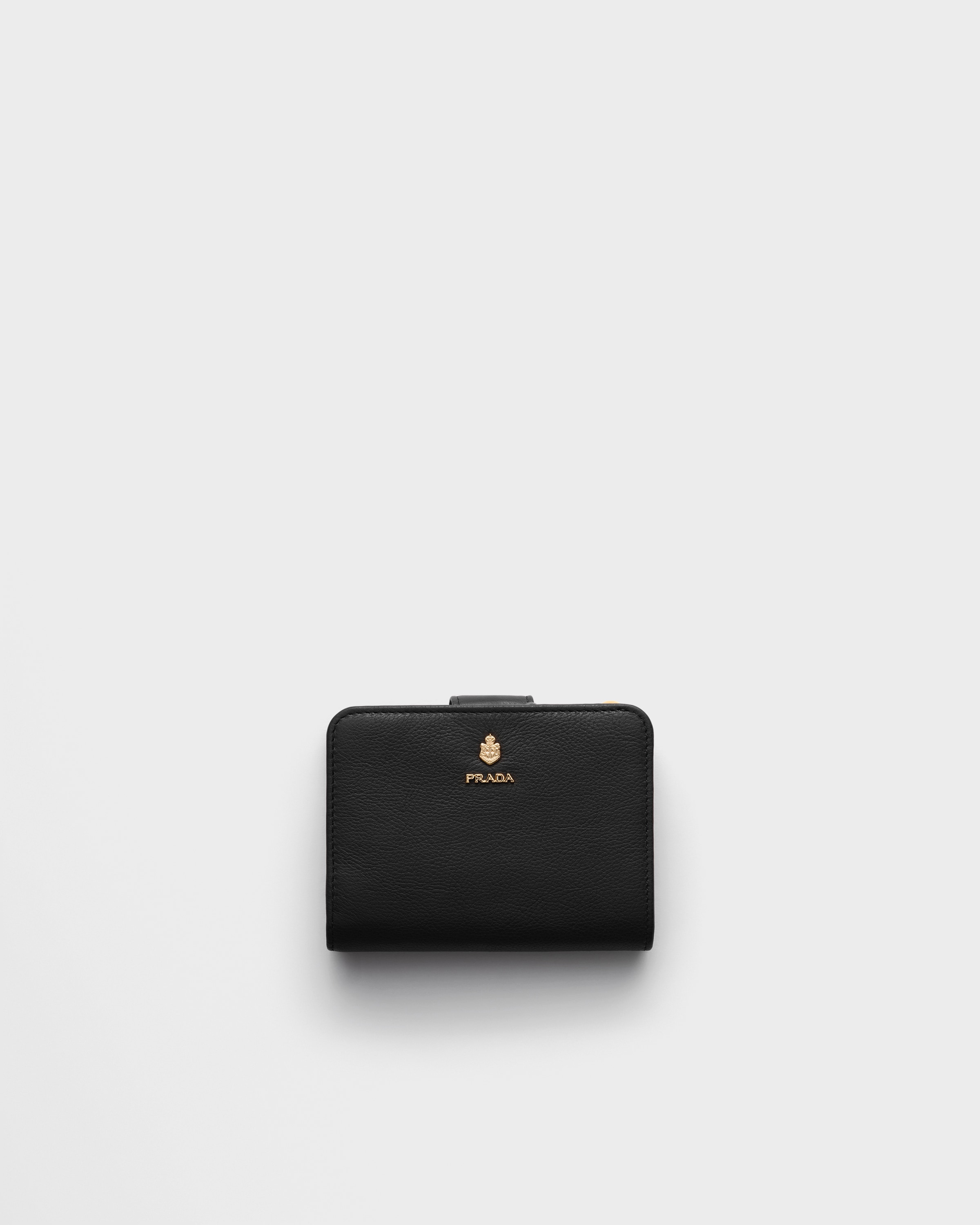 Black Small Leather Wallet | PRADA - Japan
