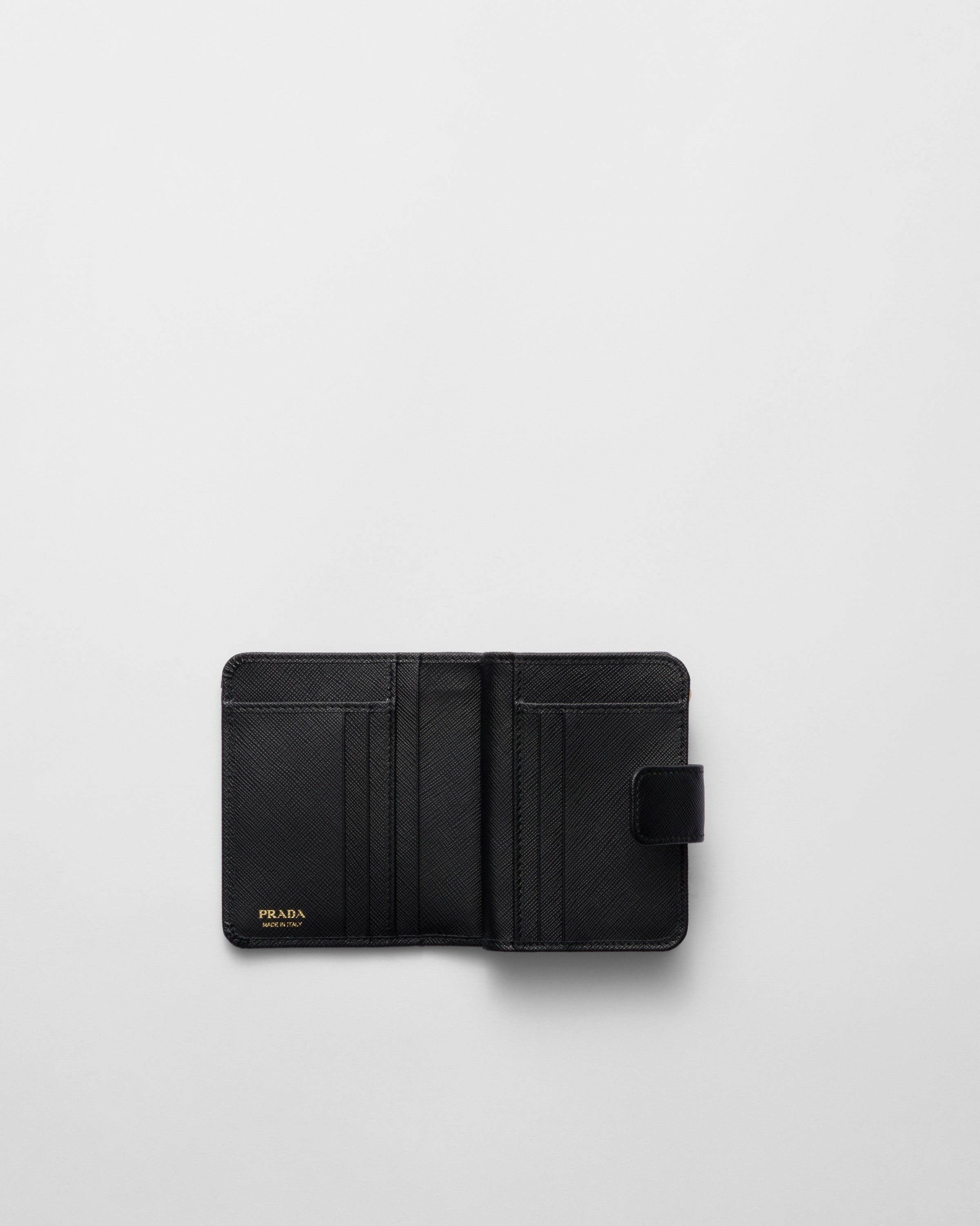 Black Small Saffiano Leather Wallet PRADA