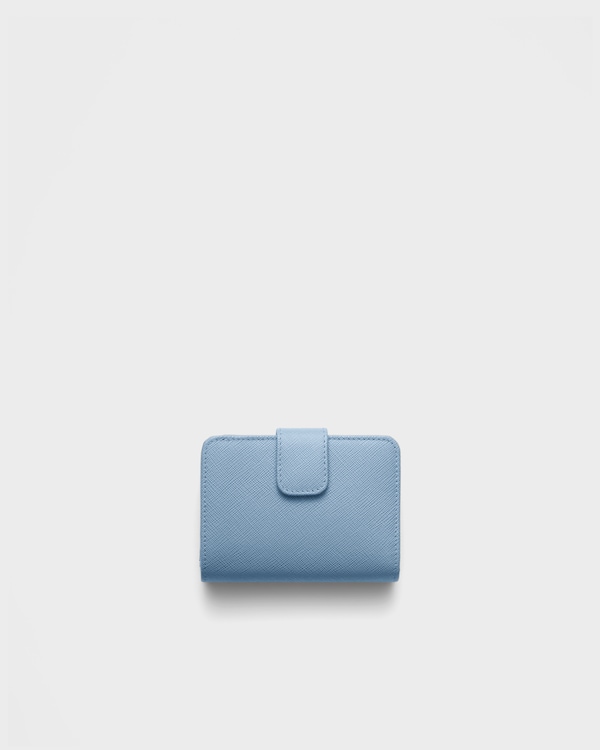Small Saffiano Leather Wallet - Astral Blue Small Saffiano Leather Wallet - Astral Blue