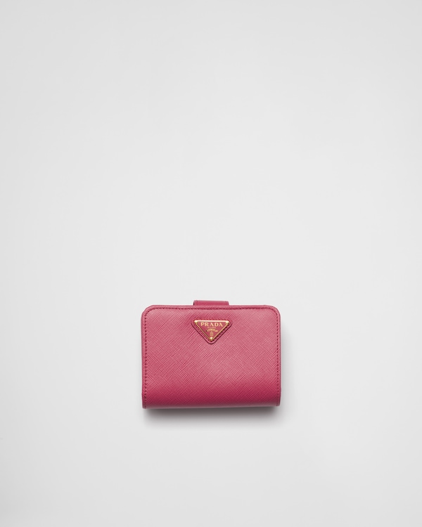 Small Saffiano Leather Wallet - Bruyere Pink Small Saffiano Leather Wallet - Bruyere Pink