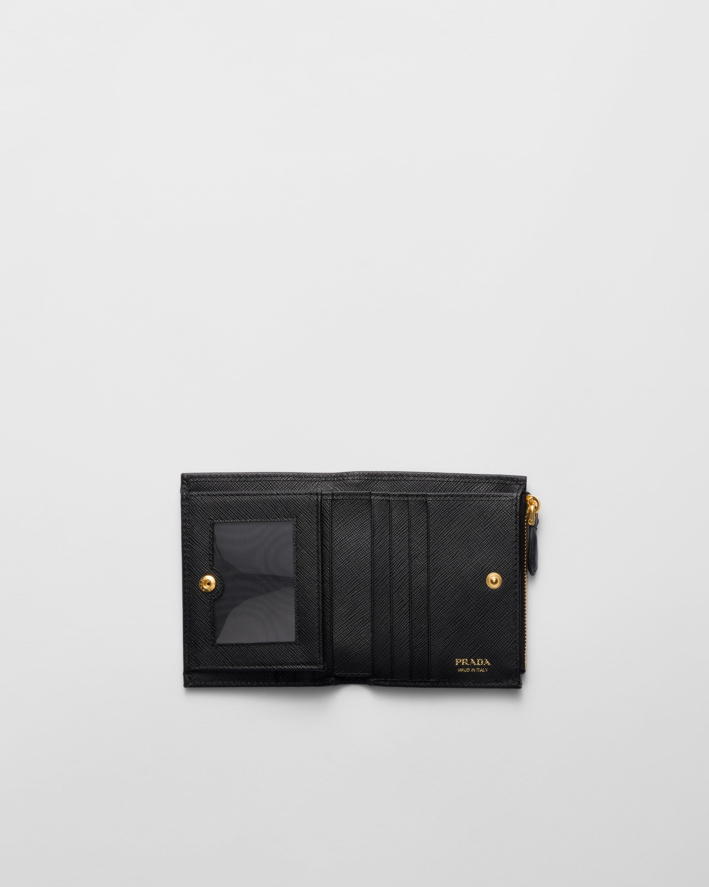Black Small Saffiano Leather Wallet | PRADA