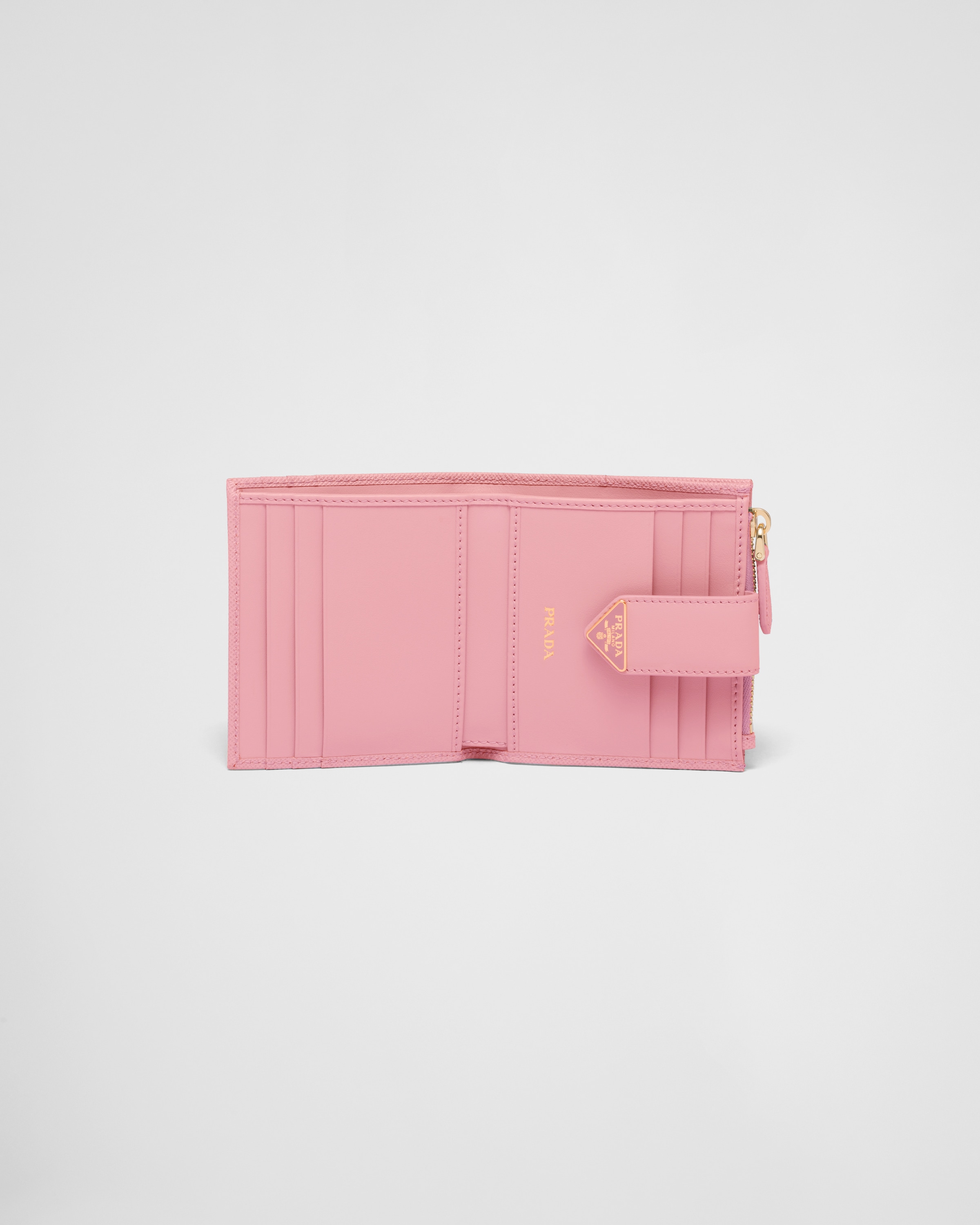 Prada saffiano hotsell wallet pink
