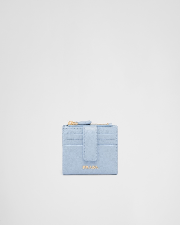 Celestial/Honda Small Saffiano leather wallet | PRADA