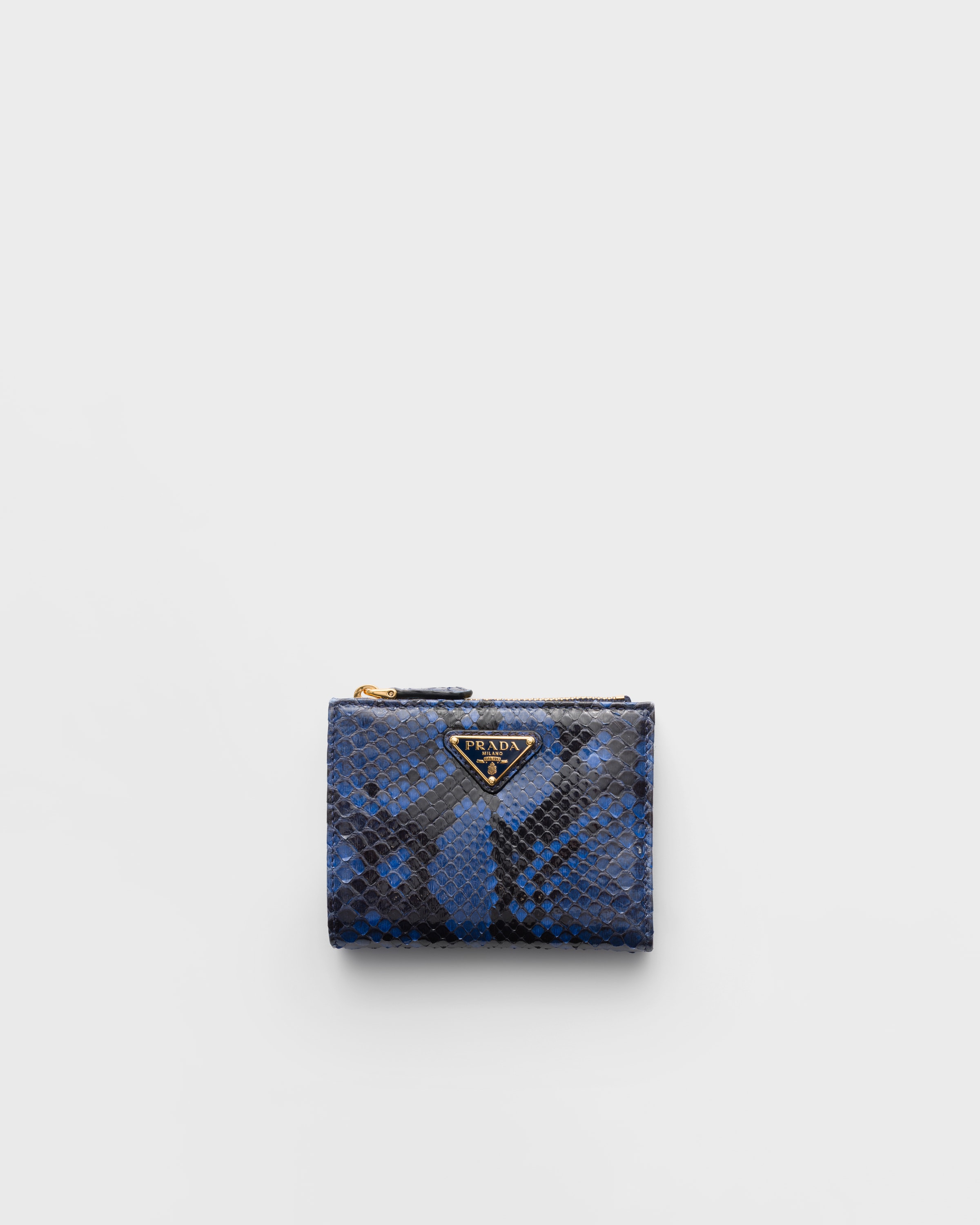 Bluette Small python leather wallet | PRADA - Saudi Arabia