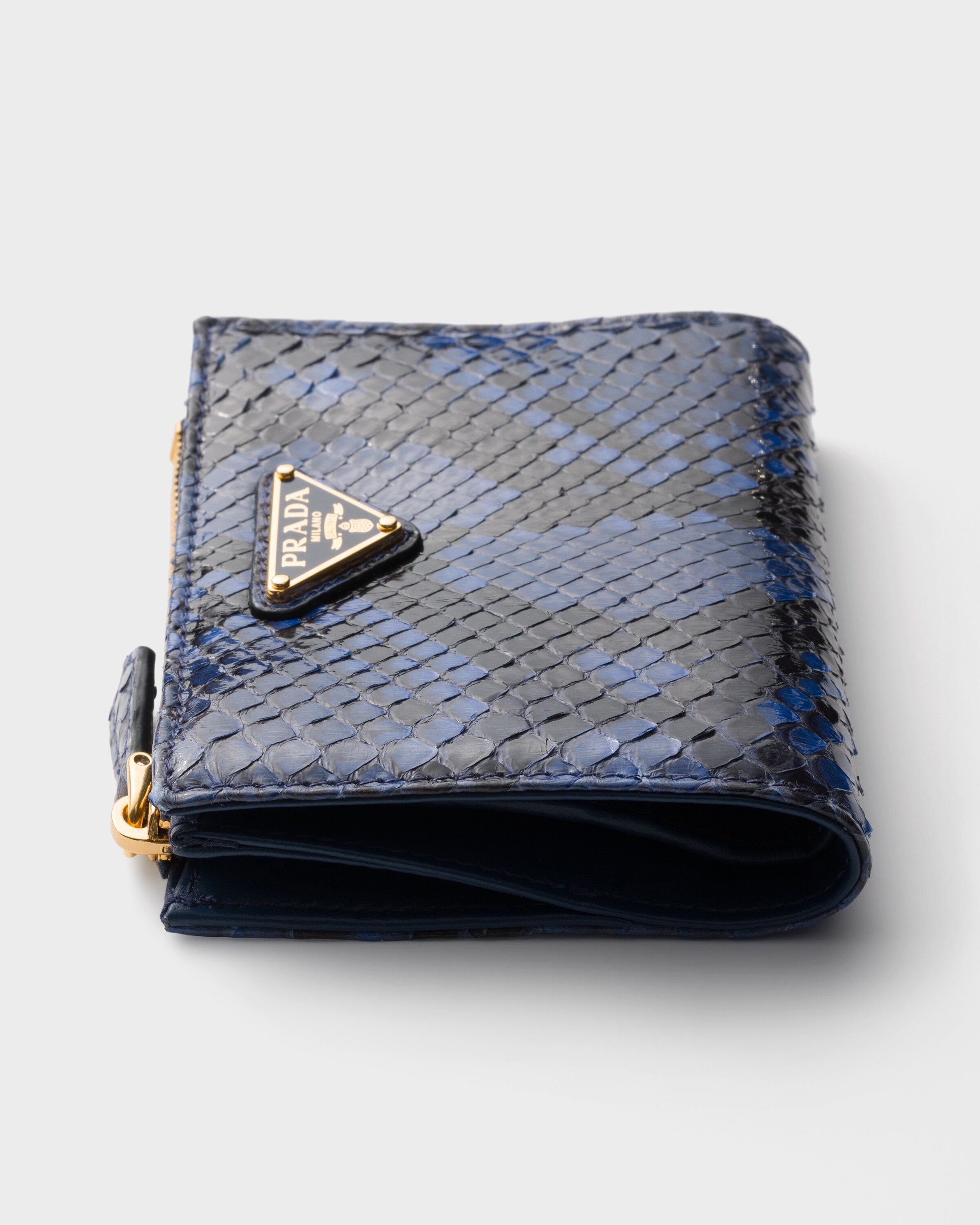 小物 PRADA python leather compact wallet Bluette Small python leather wallet | PRADA - Saudi Arabia