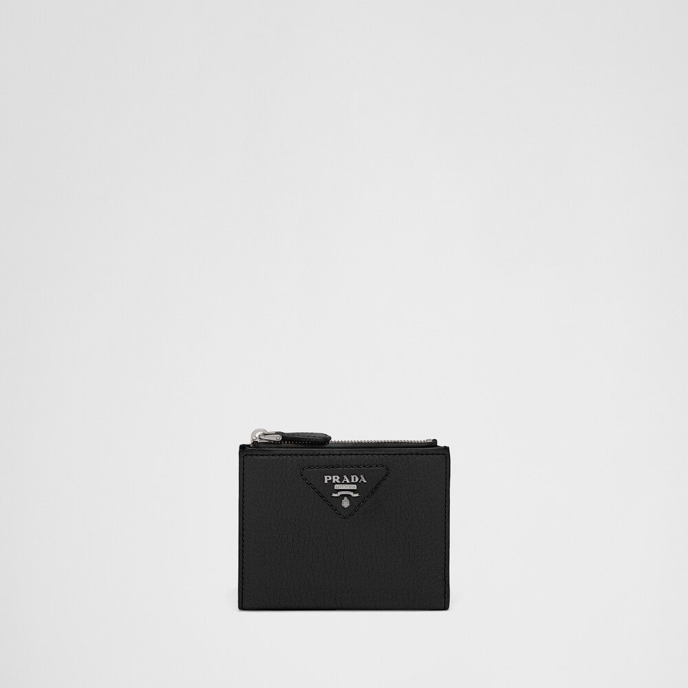 ブラック ヴィッテロダイノレザー ミニ財布 | Prada