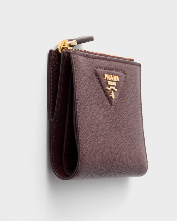 Cartera pequeña de piel - Bermellón Cartera pequeña de piel - Bermellón