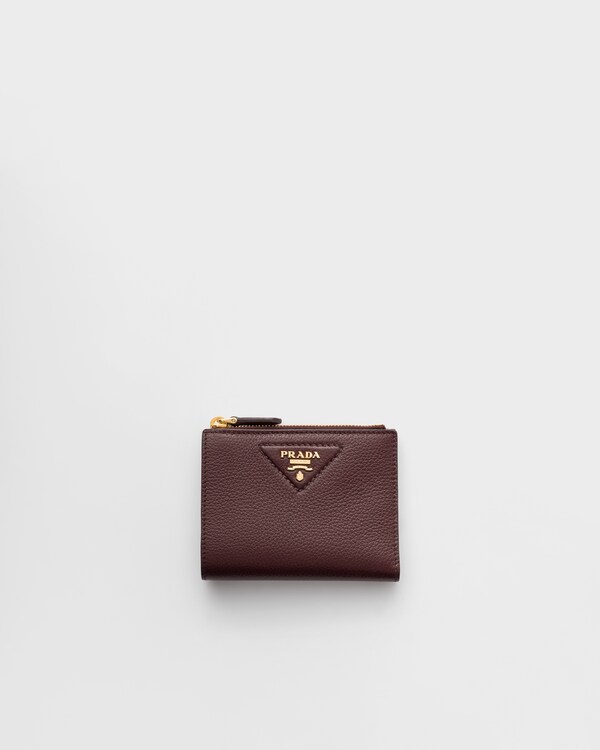Cartera pequeña de piel - Bermellón Cartera pequeña de piel - Bermellón