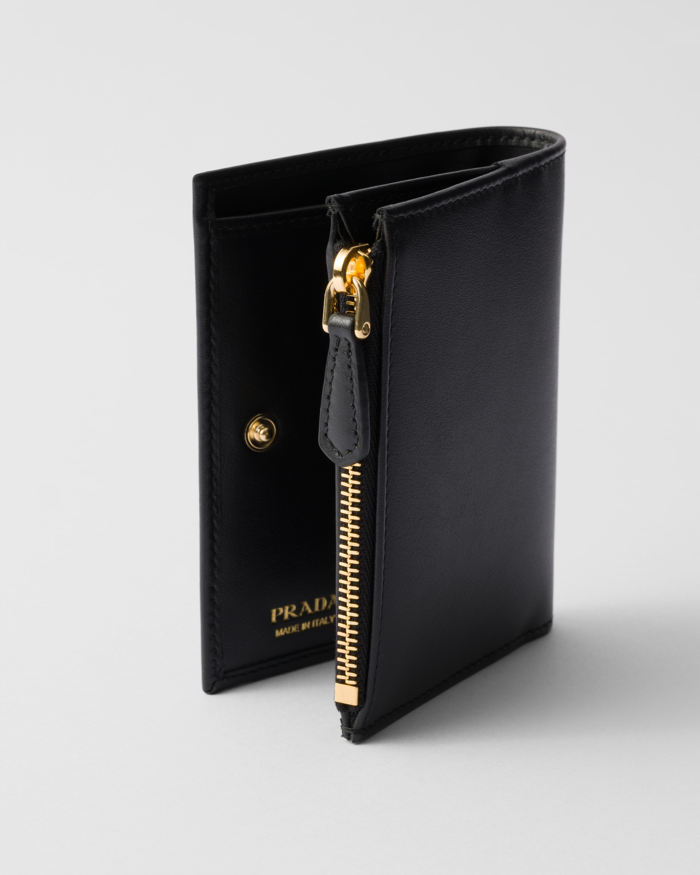 Black Small Leather Wallet PRADA