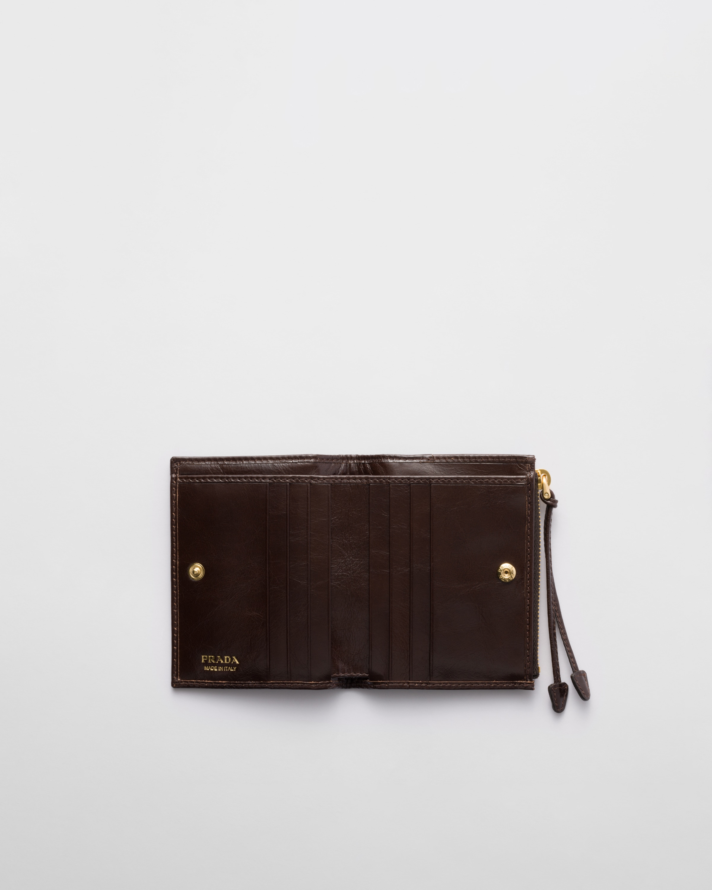 ダークブラウン ソフトルックスレザー 財布 | PRADA