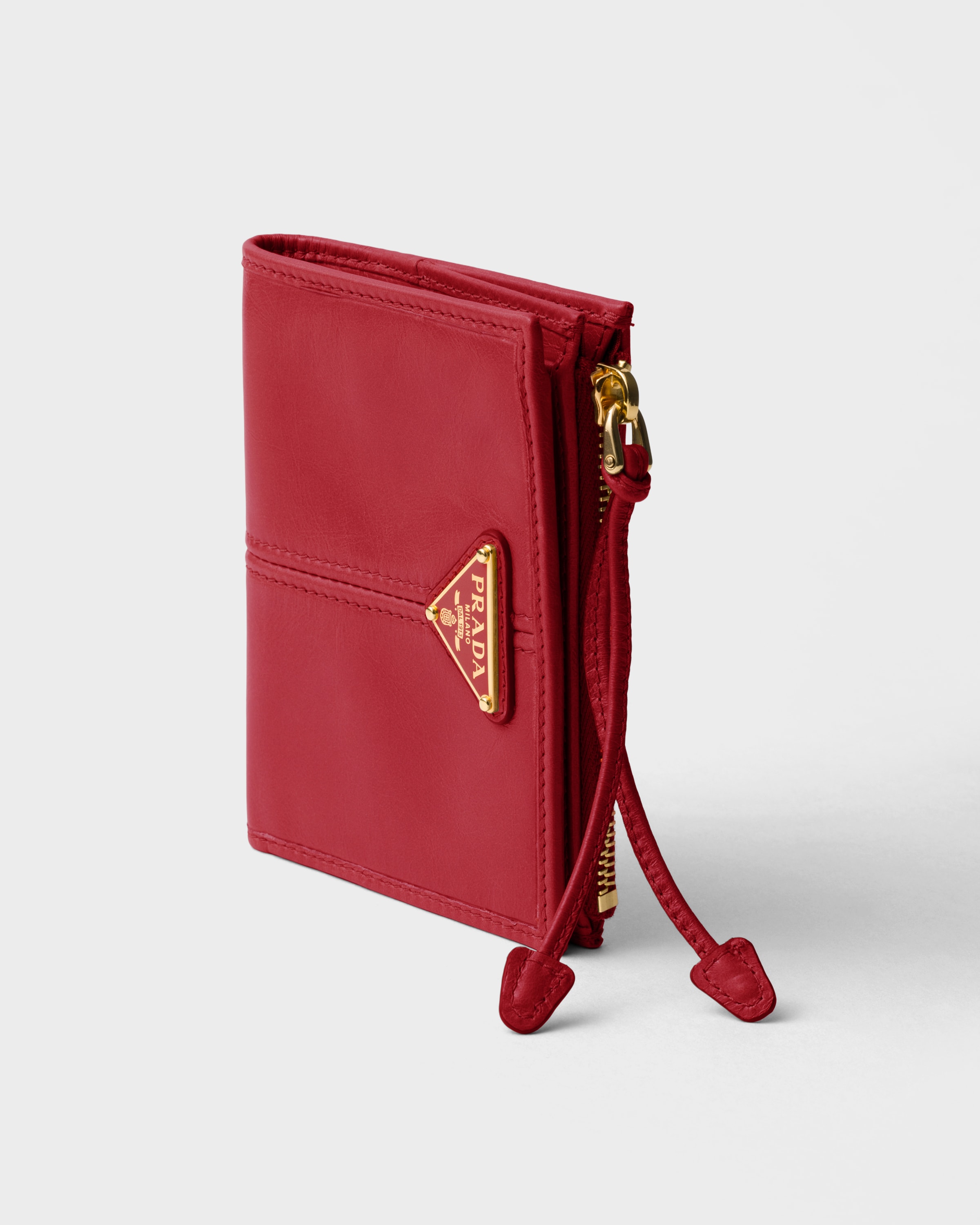 レッド ソフトルックスレザー 財布 | PRADA