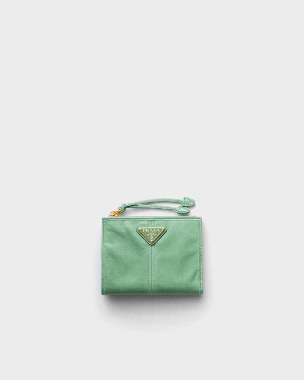 Small leather wallet - Aquamarine Small leather wallet - Aquamarine