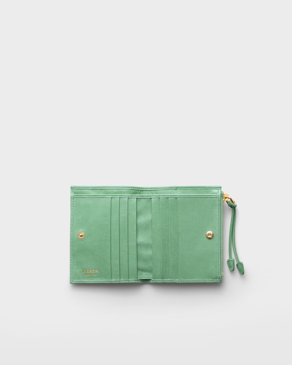 Small leather wallet - Aquamarine Small leather wallet - Aquamarine