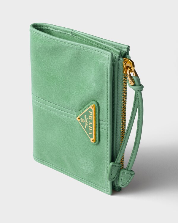 Small leather wallet - Aquamarine Small leather wallet - Aquamarine