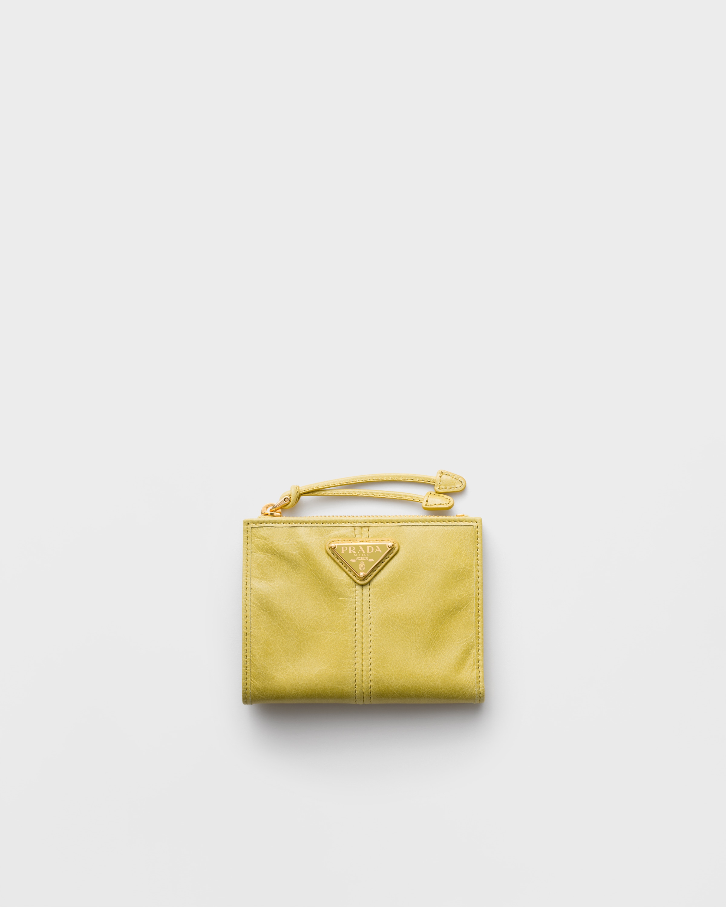 シトロンイエロー ソフトルックスレザー 財布 | PRADA