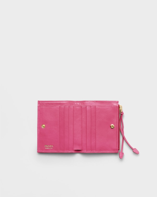 Small leather wallet - Peony Pink Small leather wallet - Peony Pink