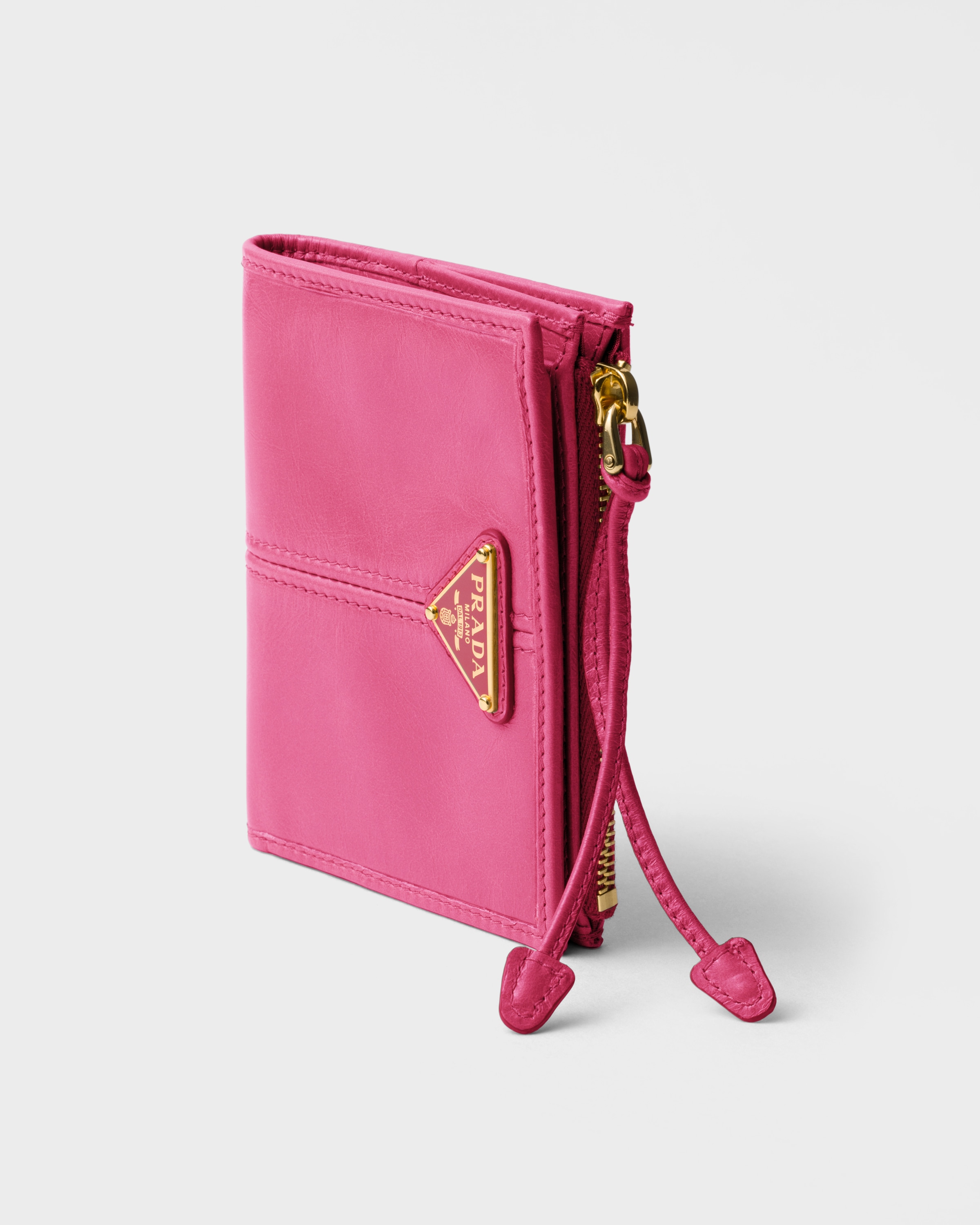 PRADA折り財布ピオニーピンク SAFFIANO（PRADA） プラダ 財布 二つ折り財布 コンパクトウォレット