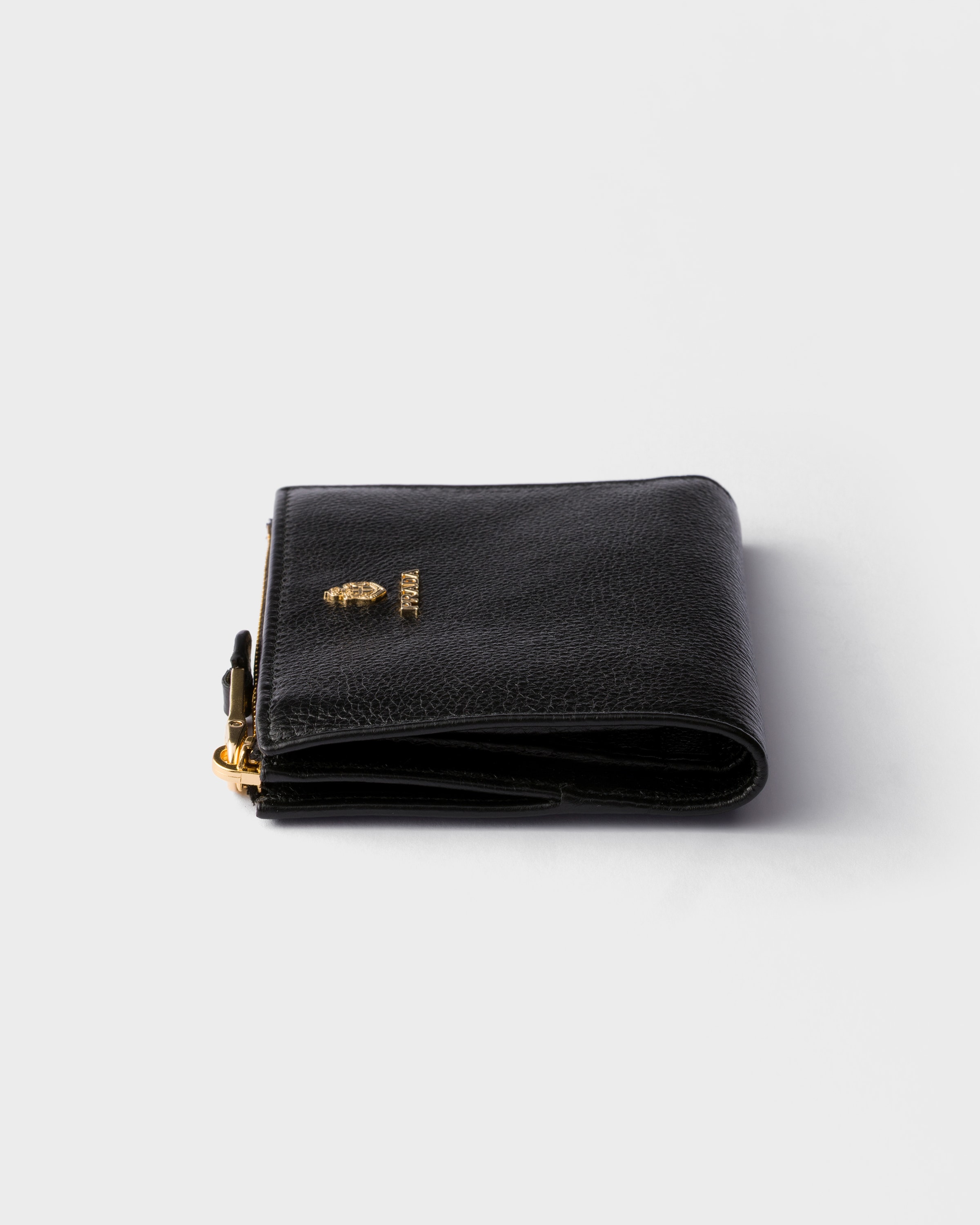 Black Small Leather Wallet | PRADA - United States