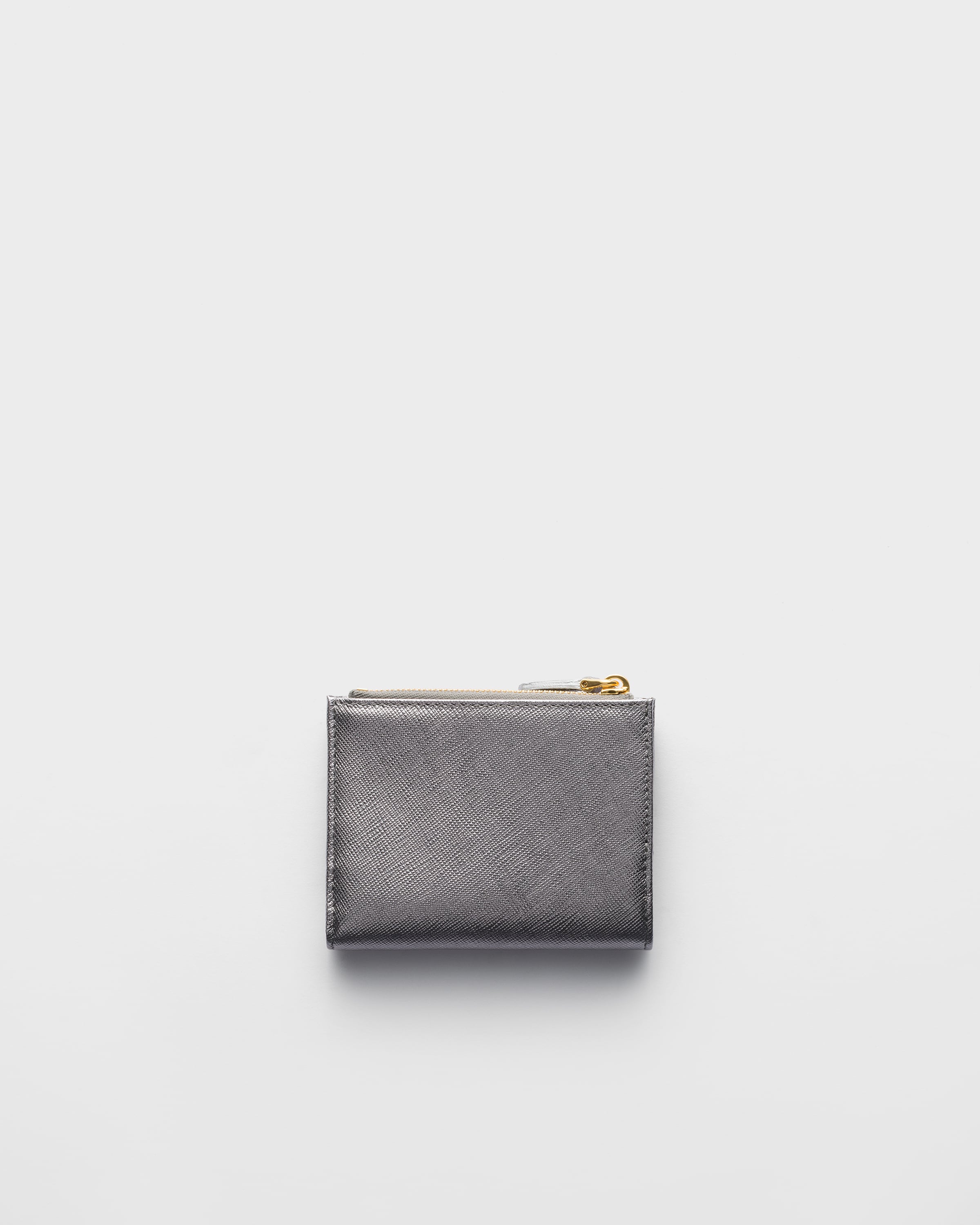 Chrome Small Saffiano Leather Wallet | PRADA