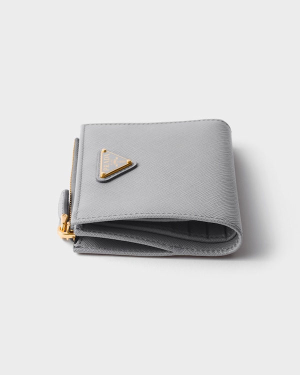 サフィアーノトライアングル 財布 - ライトグレー サフィアーノトライアングル 財布 - ライトグレー