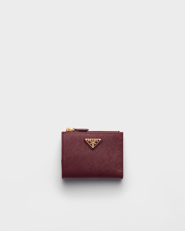 Small Saffiano leather wallet - Burgundy Small Saffiano leather wallet - Burgundy