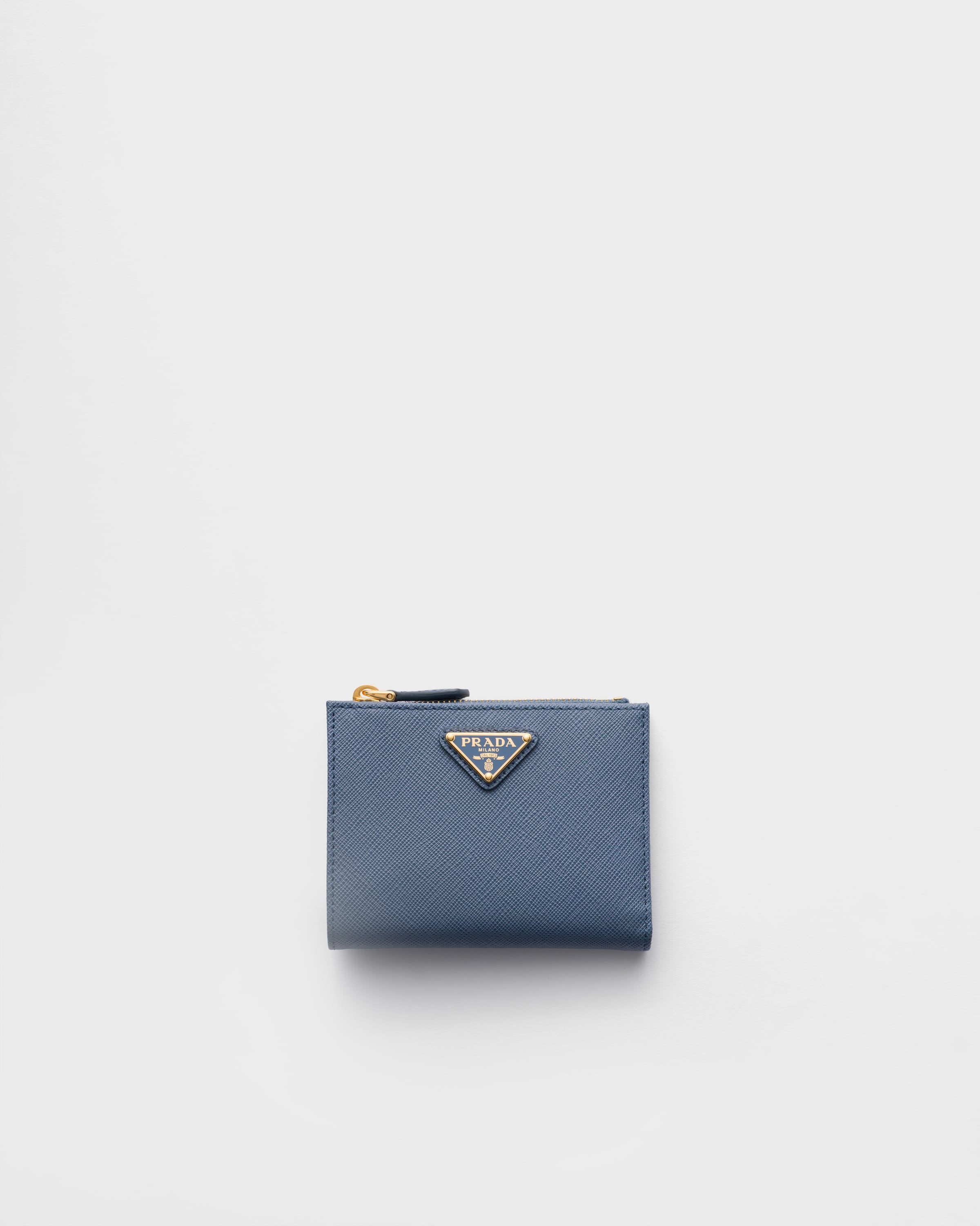 アビエーションブルー サフィアーノトライアングル 財布 | PRADA - 日本