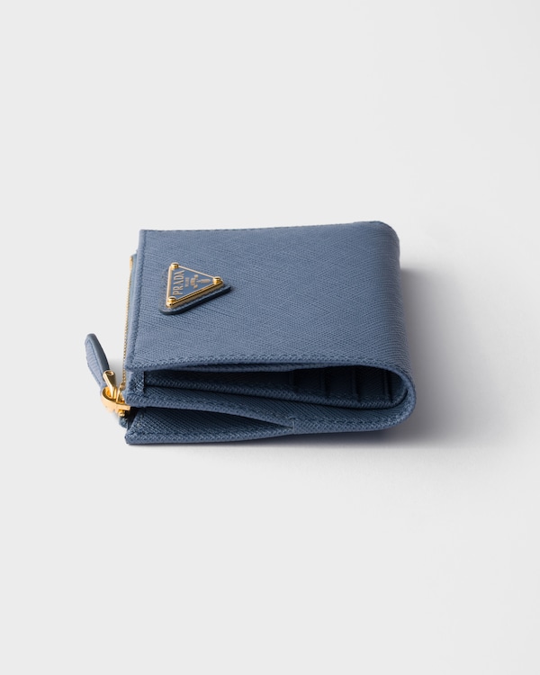 Saffiano皮革短钱包 - 航天蓝 Saffiano皮革短钱包 - 航天蓝