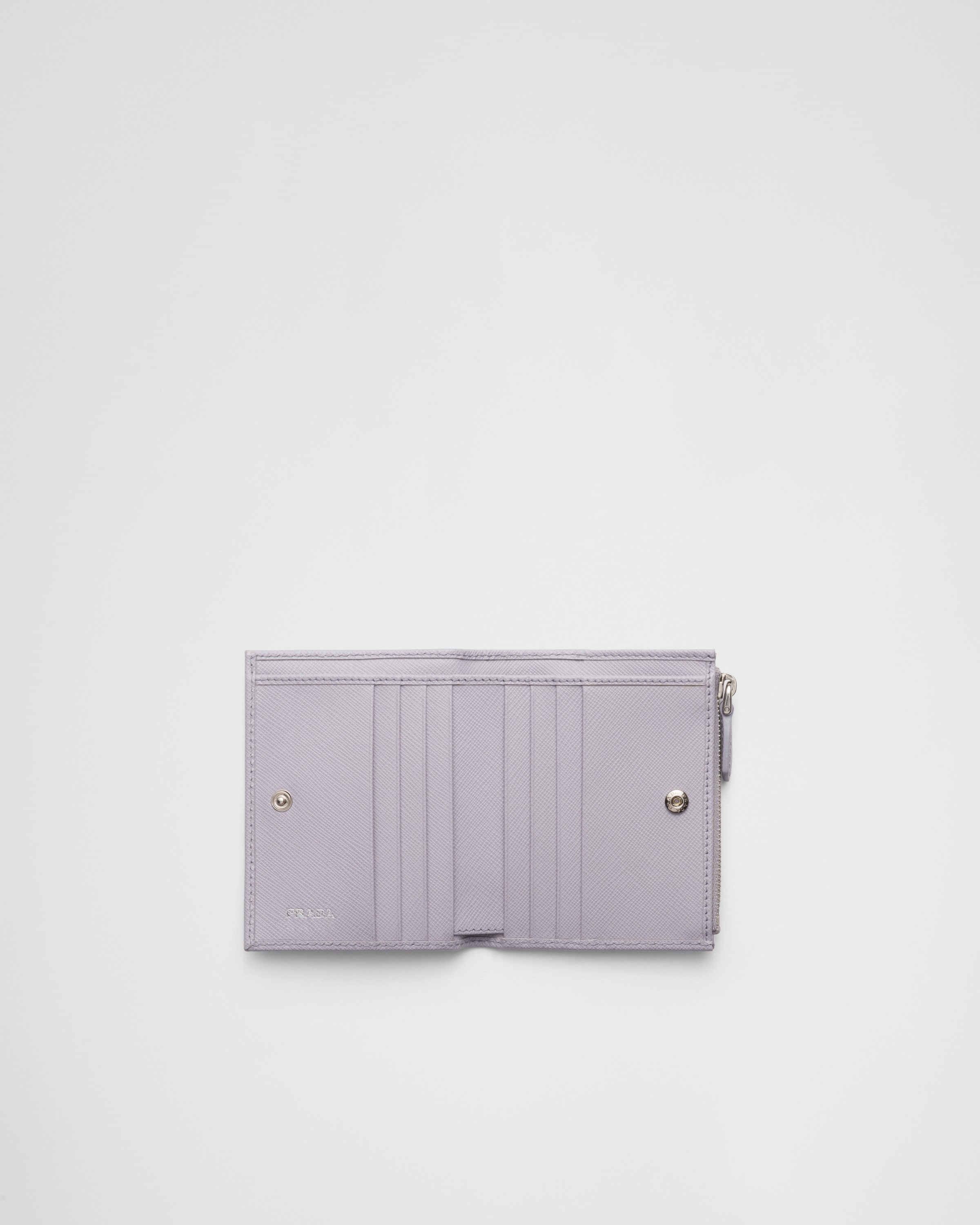 【人気/関税/送料込み】 Prada Small Leather Wallet Wisteria 1 Wisteria Small Saffiano leather wallet | PRADA