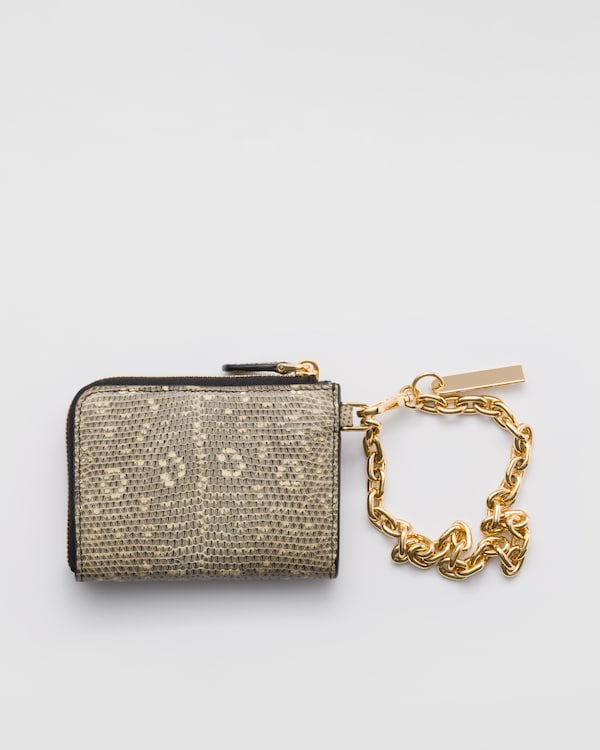 Small lizard skin zipper wallet - Rock Gray Small lizard skin zipper wallet - Rock Gray