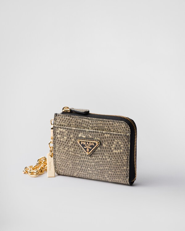 Small lizard skin zipper wallet - Rock Gray Small lizard skin zipper wallet - Rock Gray