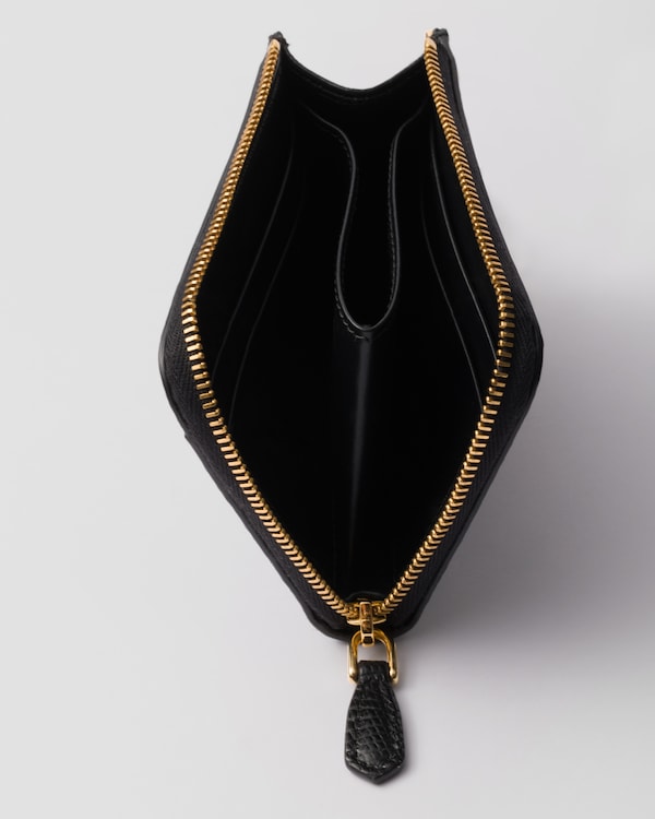 Small lizard skin zipper wallet - Black Small lizard skin zipper wallet - Black