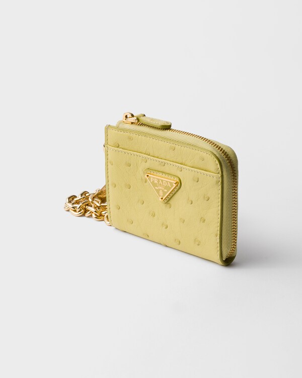 Small ostrich zipper wallet - Pineapple Small ostrich zipper wallet - Pineapple