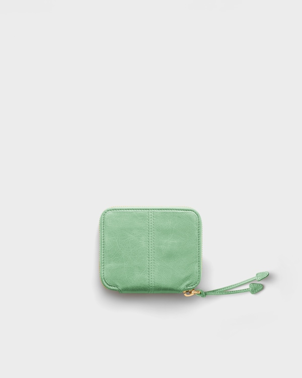 Small leather wallet - Aquamarine Small leather wallet - Aquamarine