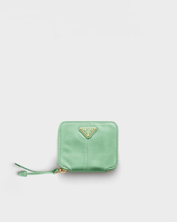 Small leather wallet - Aquamarine Small leather wallet - Aquamarine