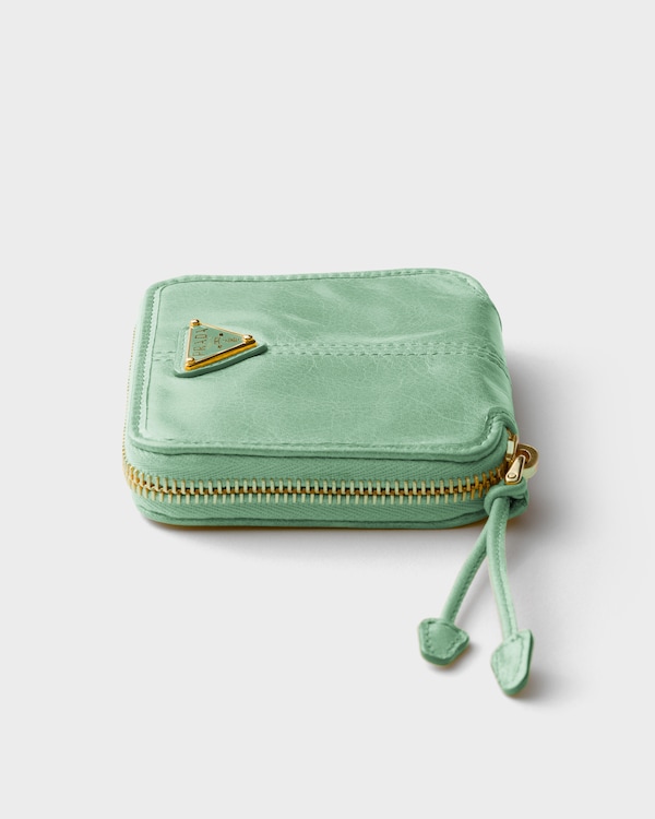 Small leather wallet - Aquamarine Small leather wallet - Aquamarine