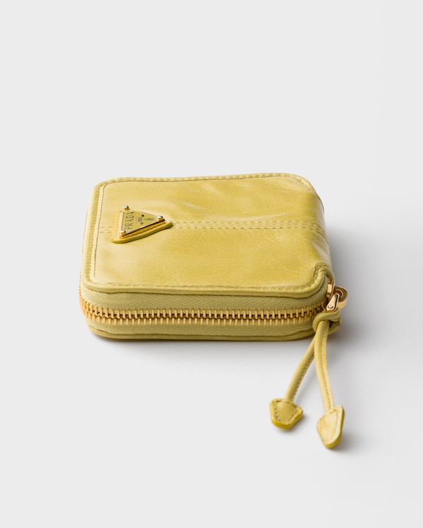 Small leather wallet - シトロンイエロー Small leather wallet - シトロンイエロー