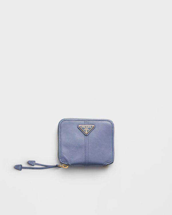 Small leather wallet - アビエーションブルー Small leather wallet - アビエーションブルー