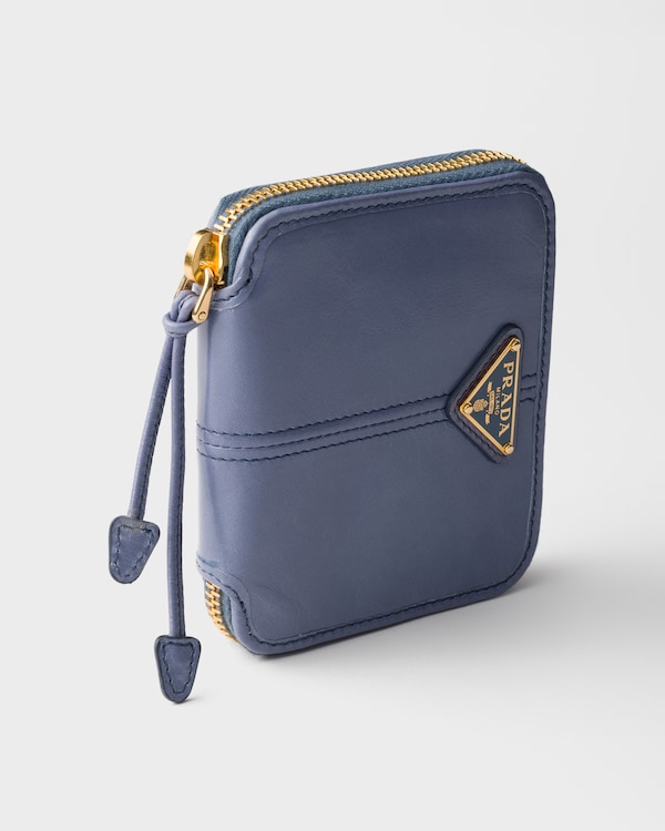 Small leather wallet - アビエーションブルー Small leather wallet - アビエーションブルー