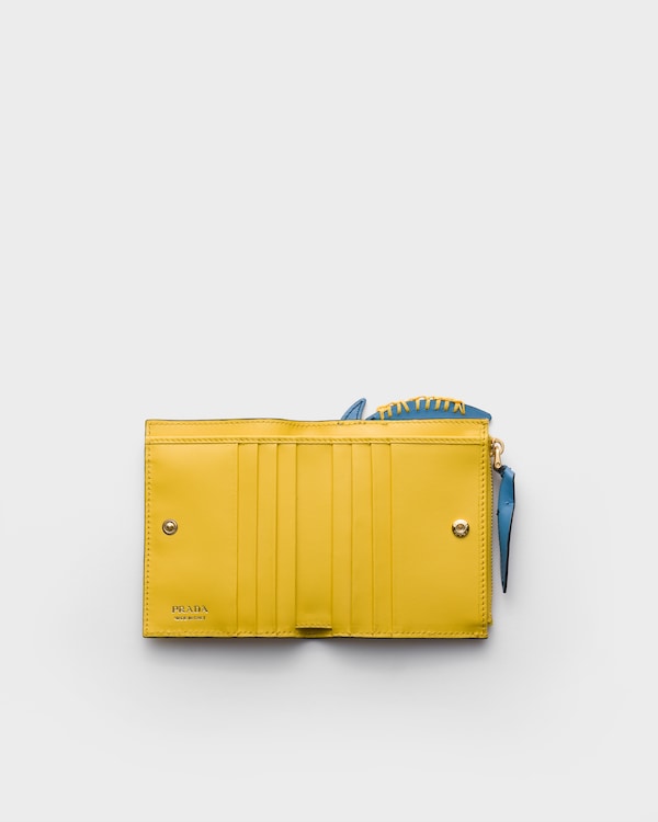 Small leather wallet - Wave/Papaya Small leather wallet - Wave/Papaya