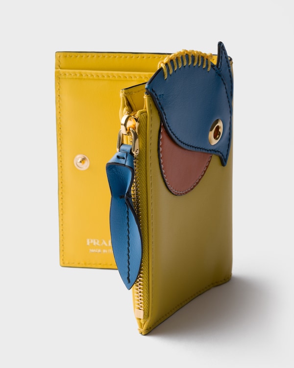 Small leather wallet - Wave/Papaya Small leather wallet - Wave/Papaya