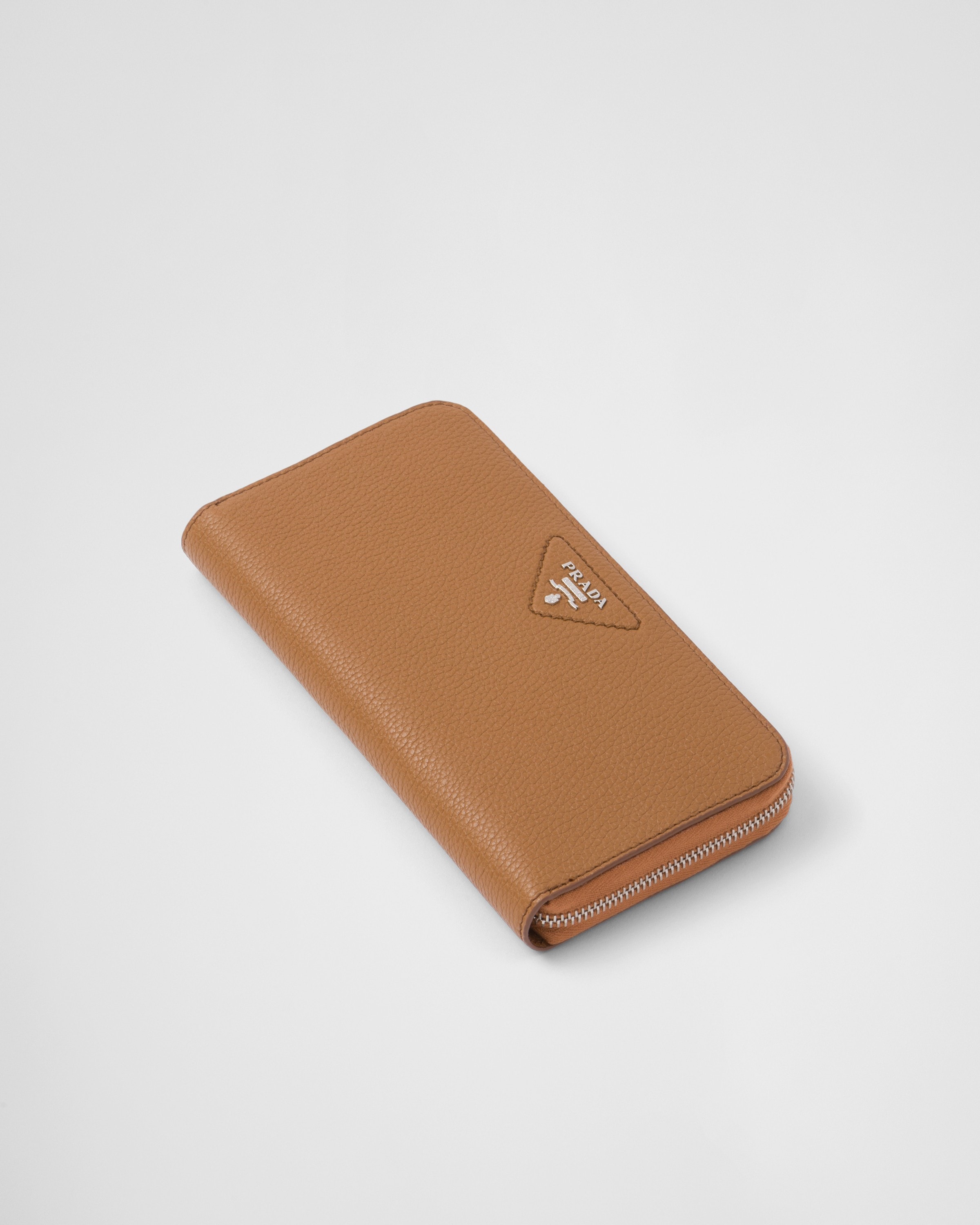 Caramel Large Leather Wallet PRADA