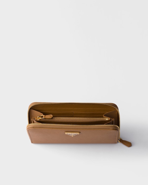 Large Saffiano Leather Wallet - Caramel Large Saffiano Leather Wallet - Caramel