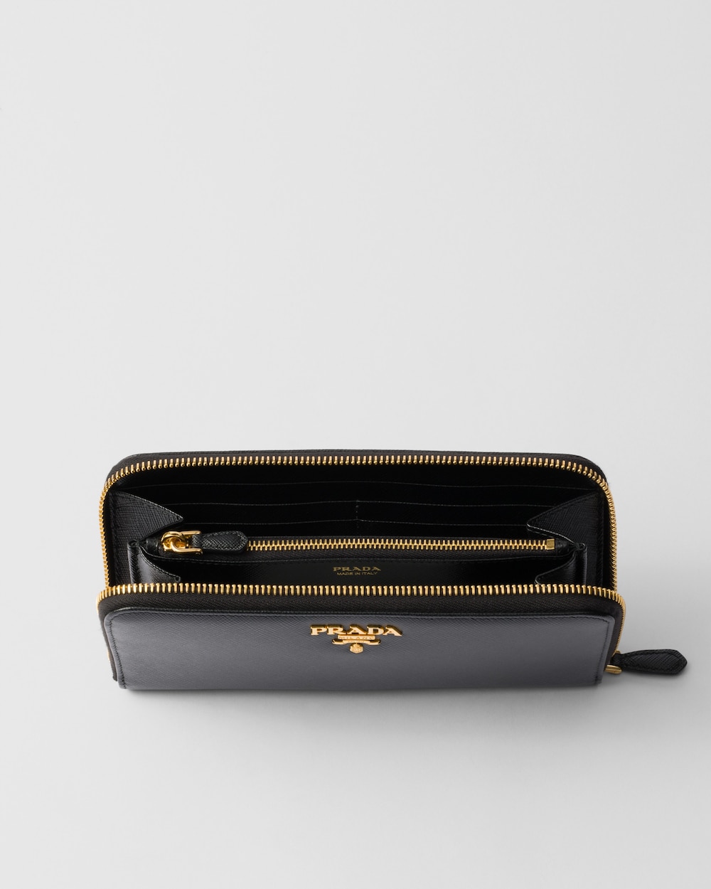 皮革銀包 黑色 | PRADA - Hong Kong SAR China