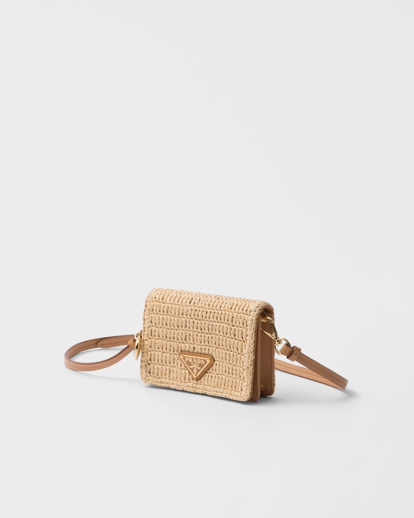Crochet card holder with shoulder strap - Natural Crochet card holder with shoulder strap - Natural